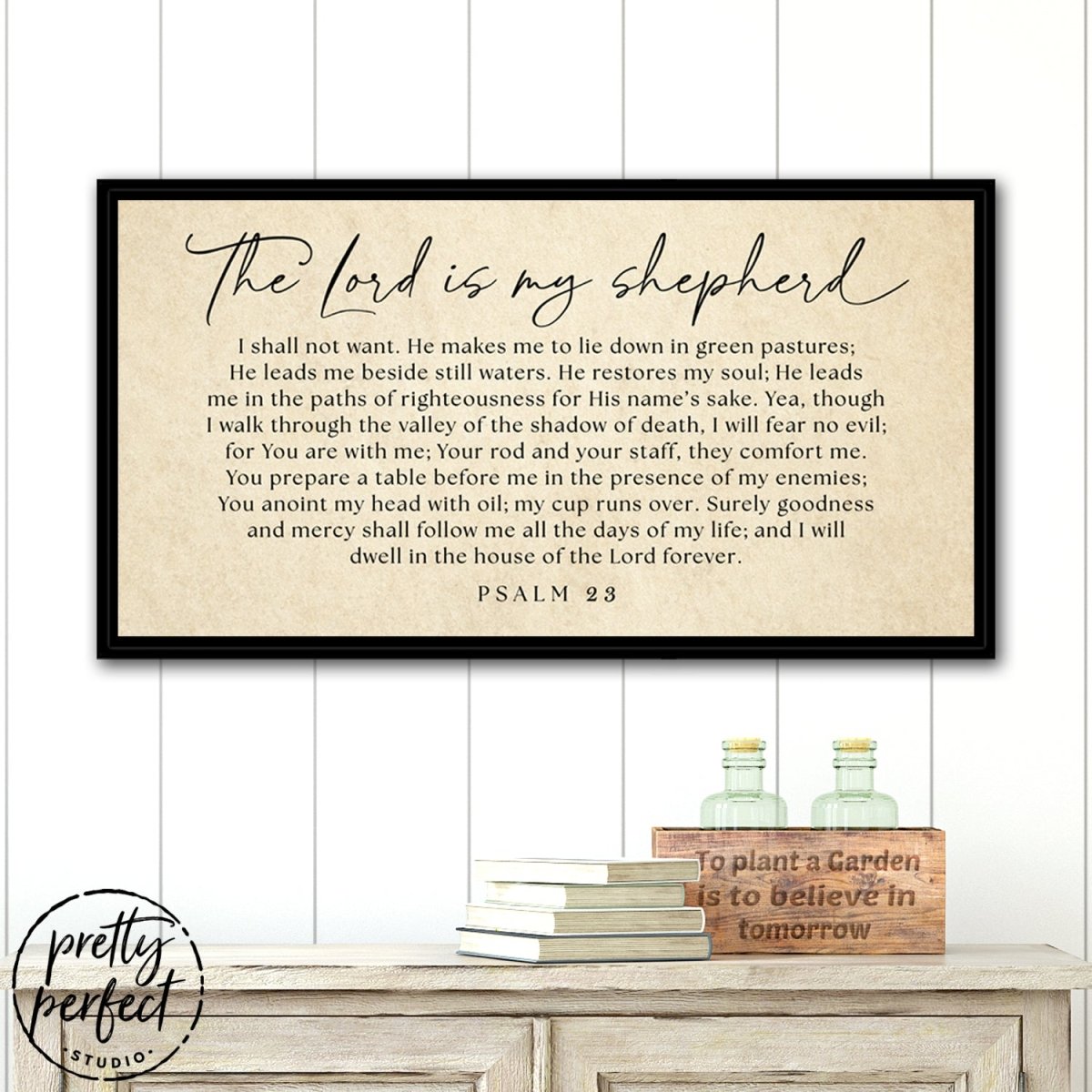 The Lord Is My Shepherd Painting Psalm 23 Canvas
