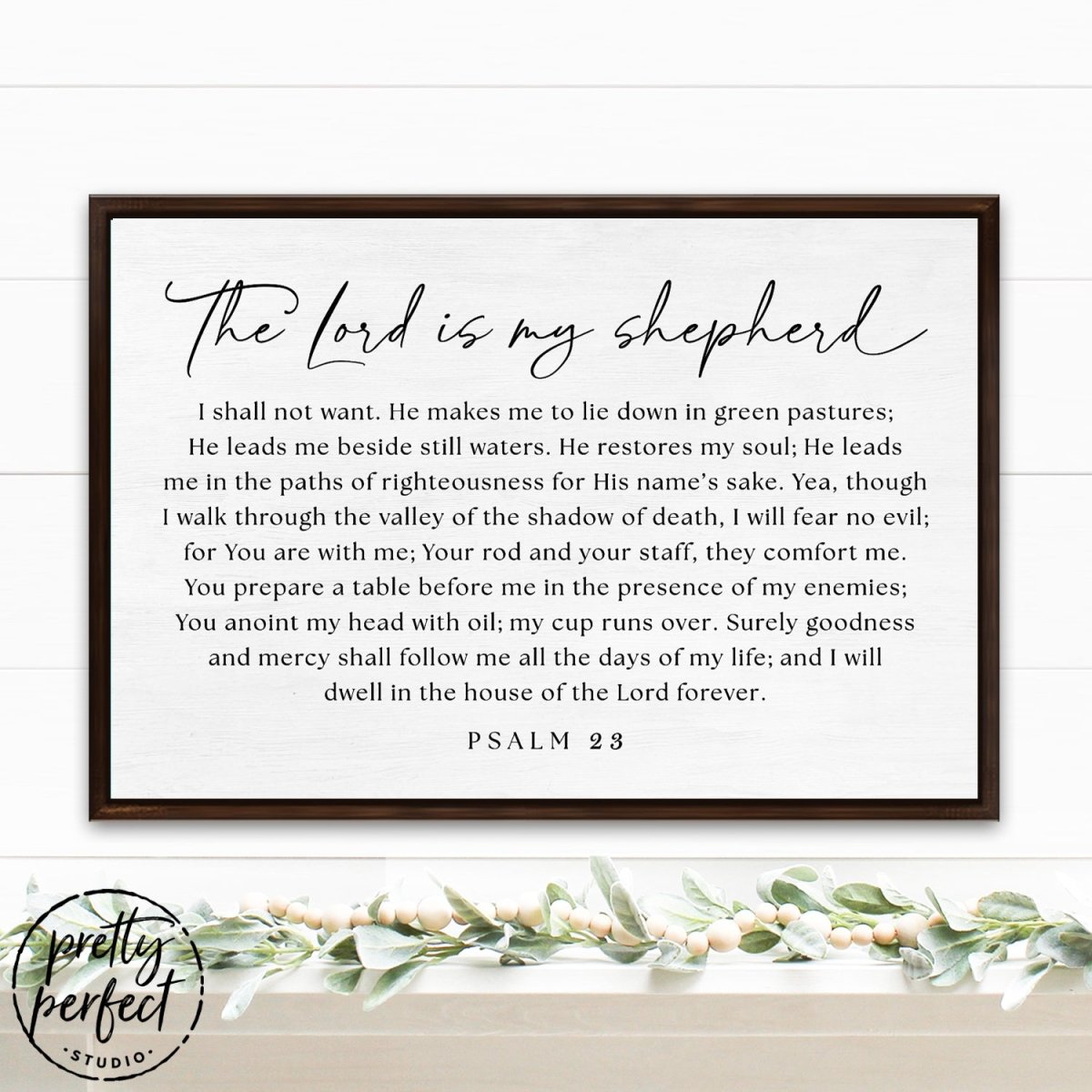 The Lord Is My Shepherd Painting Psalm 23 Canvas