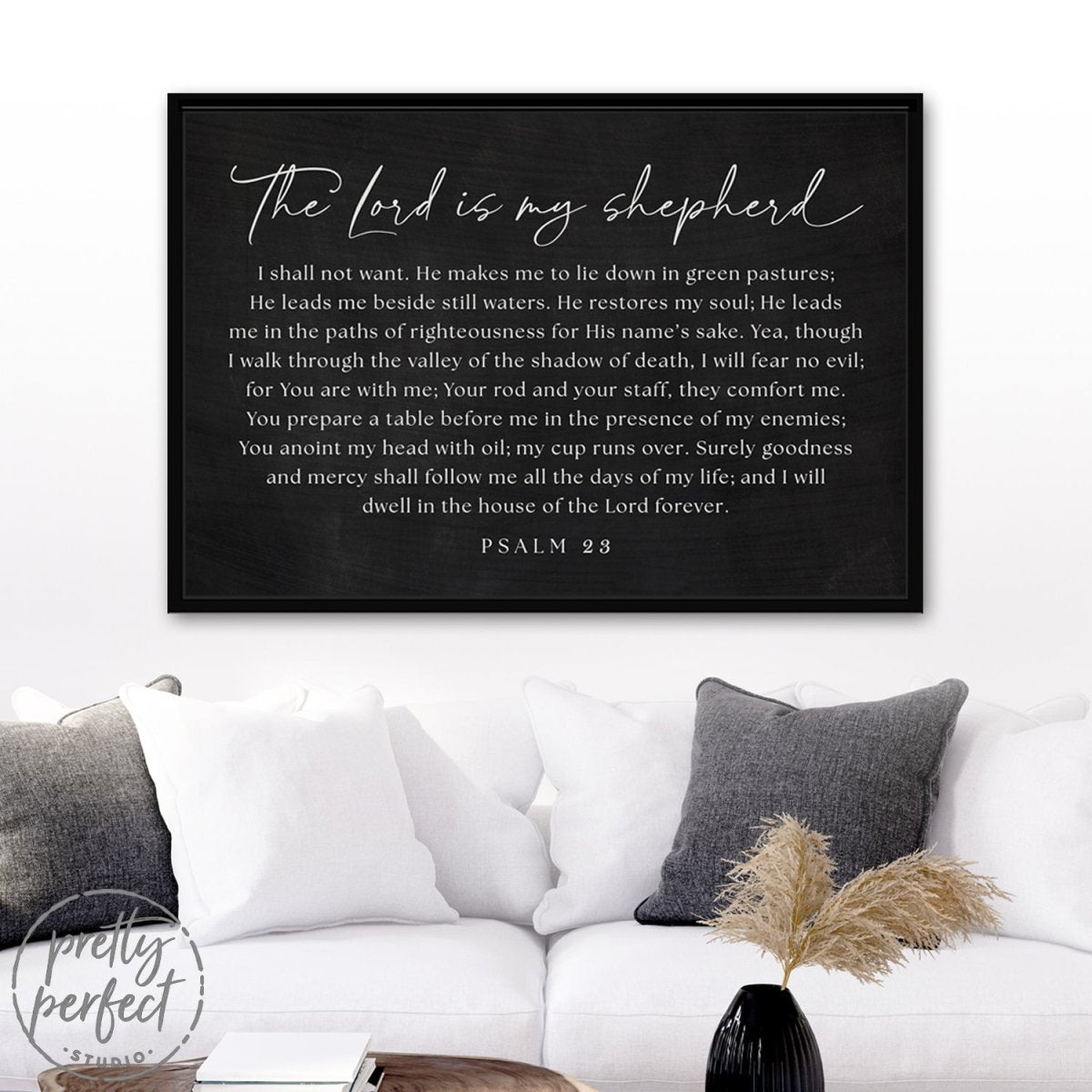 The Lord Is My Shepherd Painting Psalm 23 Canvas