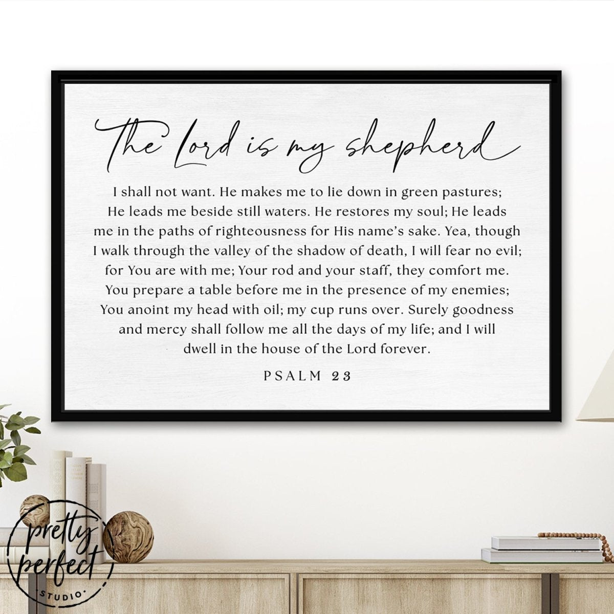 The Lord Is My Shepherd Painting Psalm 23 Canvas