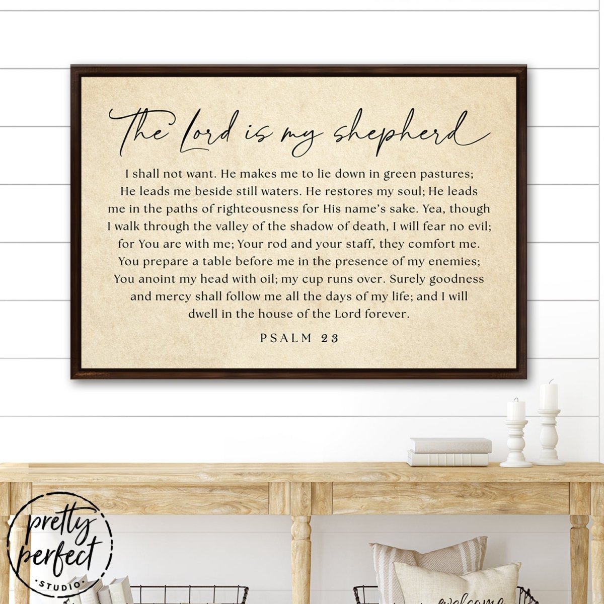 The Lord Is My Shepherd Painting Psalm 23 Canvas