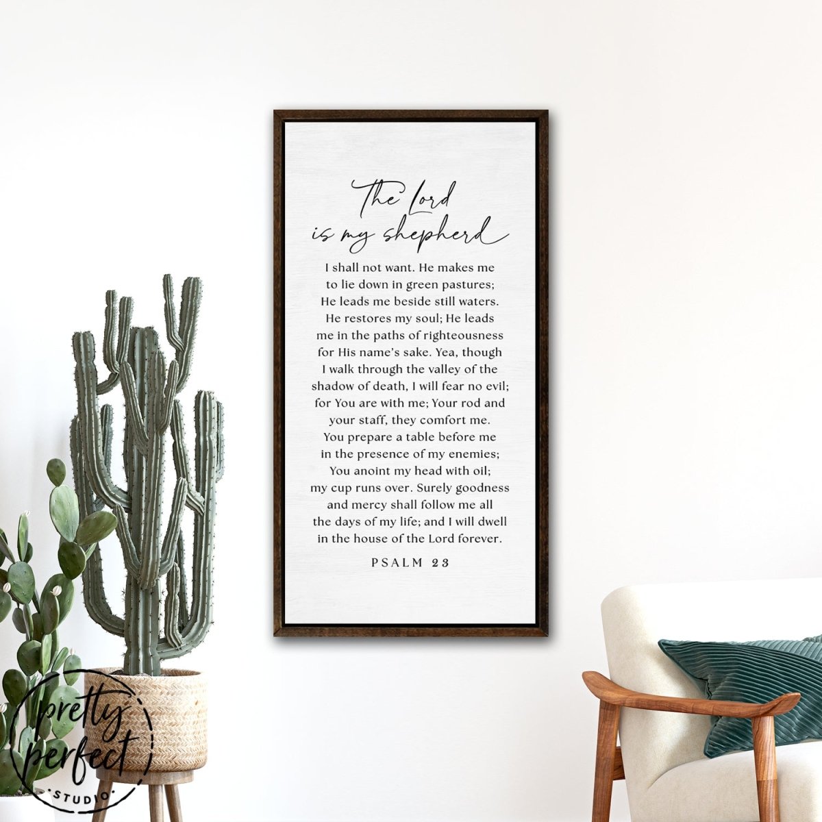 The Lord Is My Shepherd Wall Art Psalm 23 Framed Print