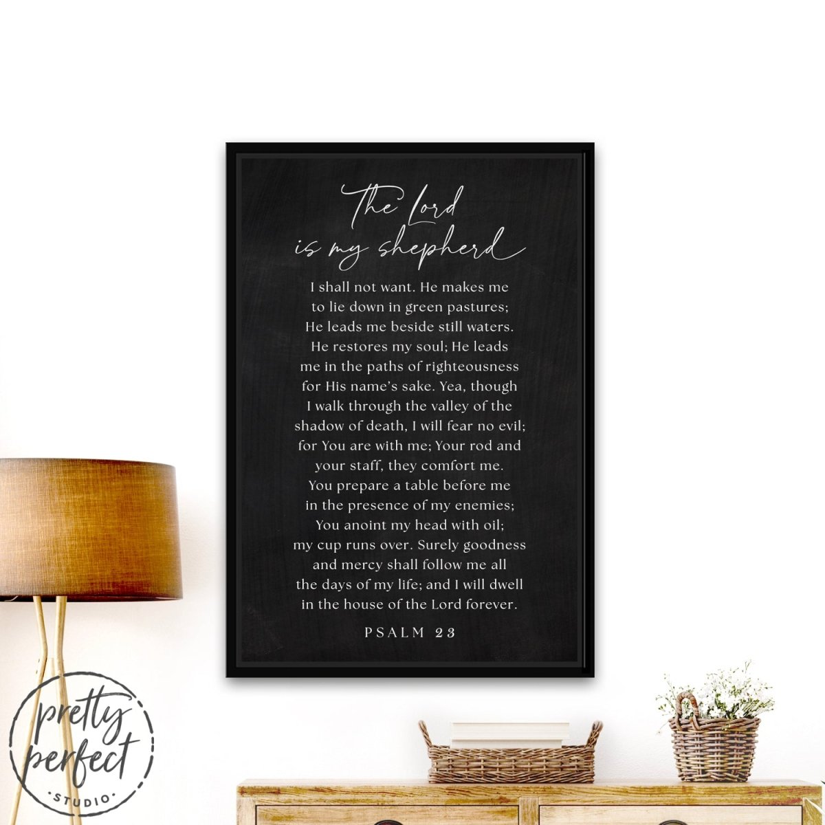 The Lord Is My Shepherd Wall Art Psalm 23 Framed Print