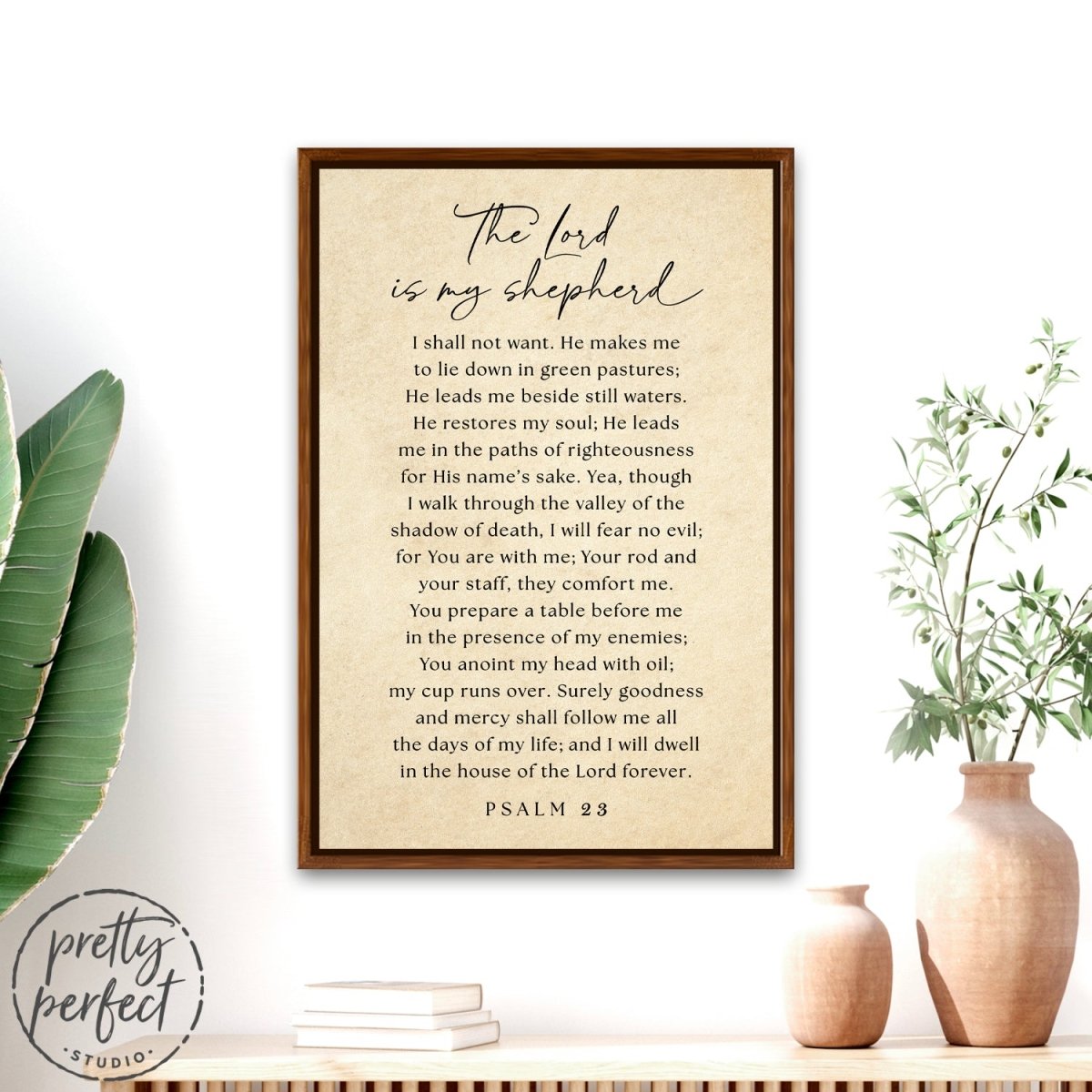The Lord Is My Shepherd Wall Art Psalm 23 Framed Print
