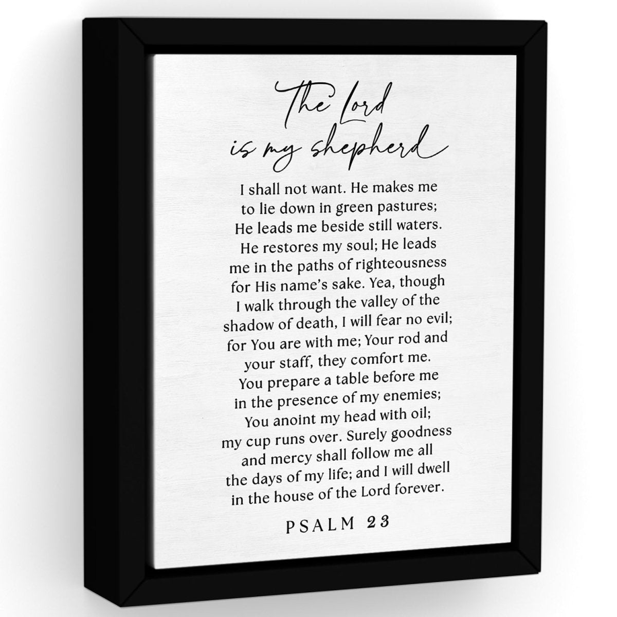 The Lord Is My Shepherd Wall Art Psalm 23 Framed Print