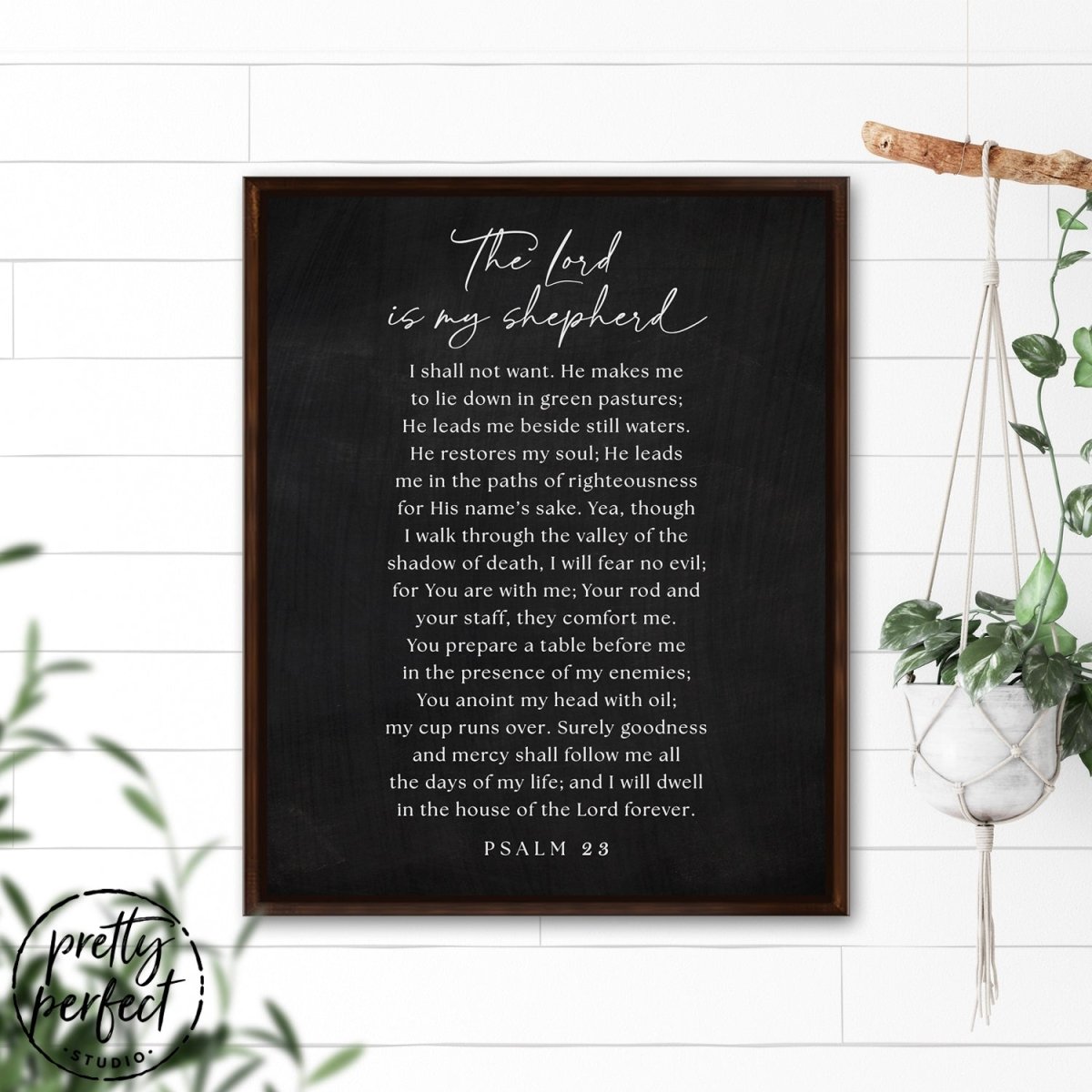 The Lord Is My Shepherd Wall Art Psalm 23 Framed Print