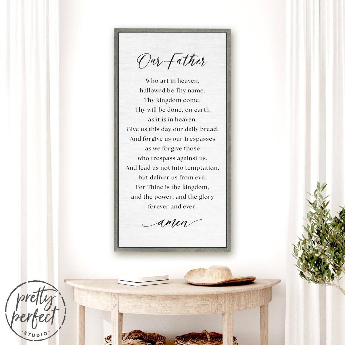 The Lord's Prayer Sign Our Father Prayer Print