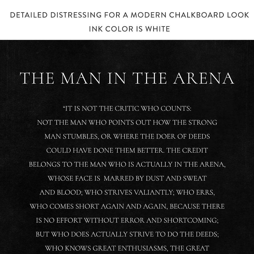 The Man In The Arena Canvas Wall Art
