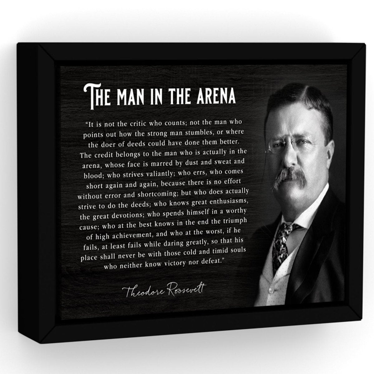 The Man In The Arena Canvas Wall Art - Pretty Perfect Studio