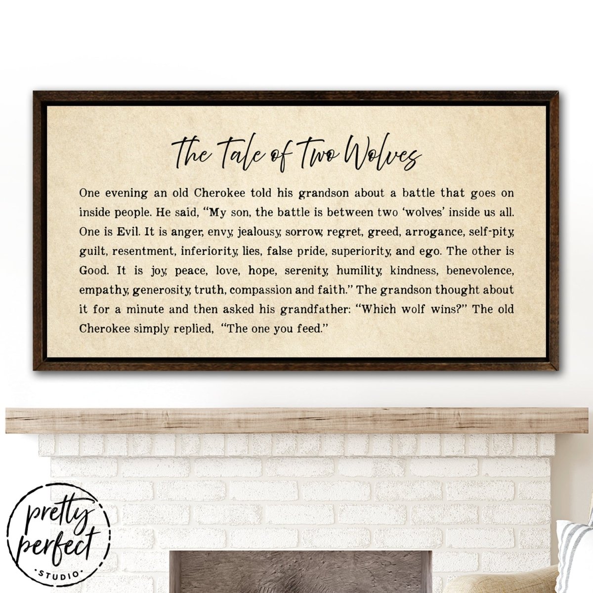 The Tale Of Two Wolves Sign, The One You Feed, Tale Of Two Wolves Print