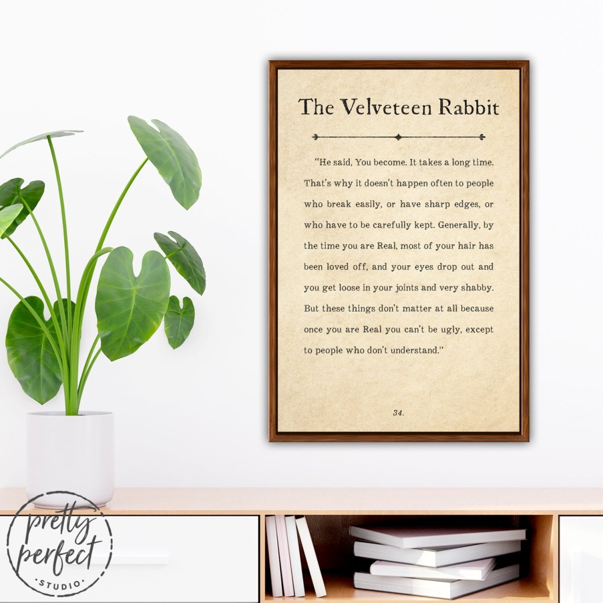 The Velveteen Rabbit Quote Sign - Pretty Perfect Studio