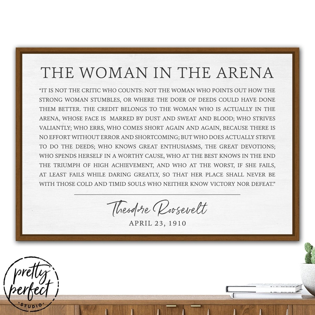 The Woman In The Arena Canvas - Pretty Perfect Studio