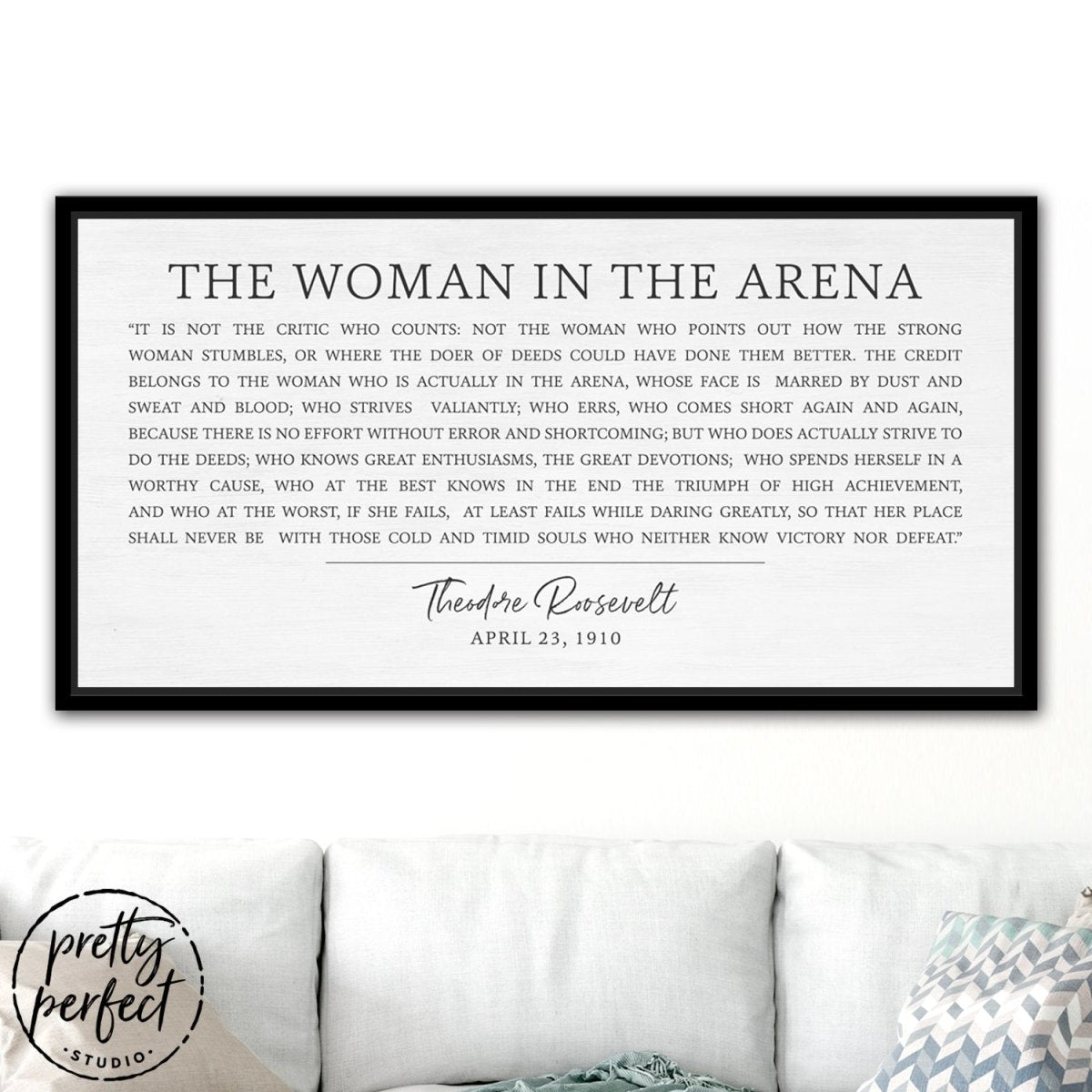 The Woman In The Arena Canvas - Pretty Perfect Studio