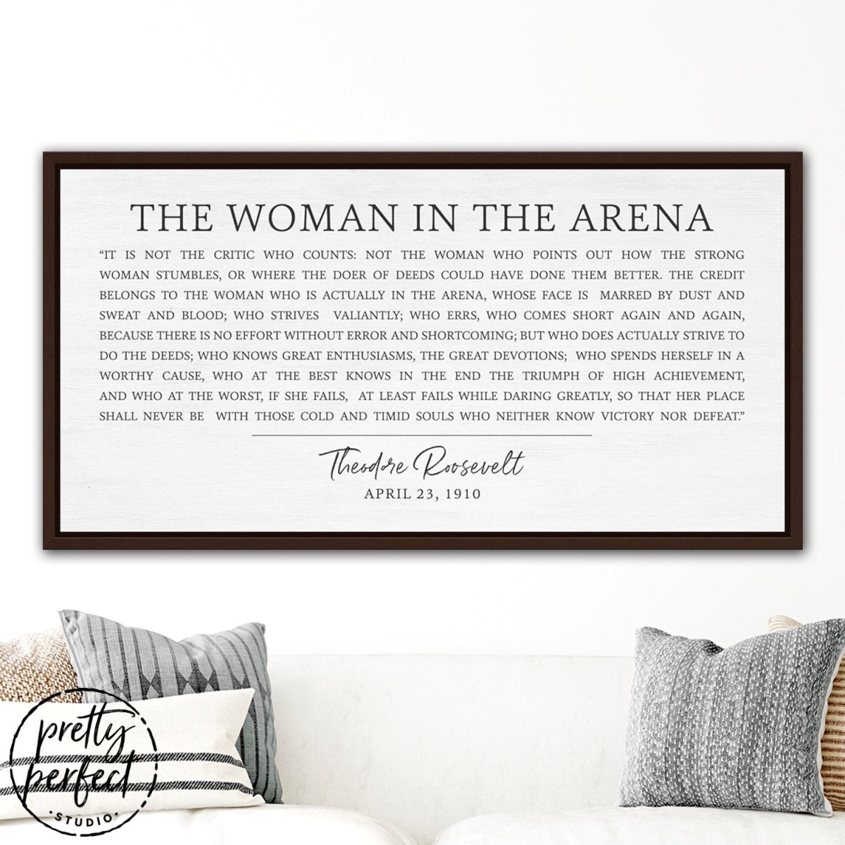 The Woman In The Arena Canvas - Pretty Perfect Studio