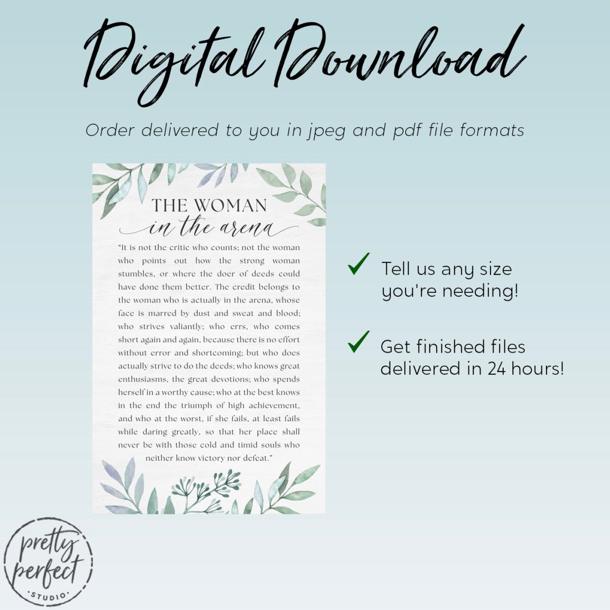 The Woman In The Arena Floral Print