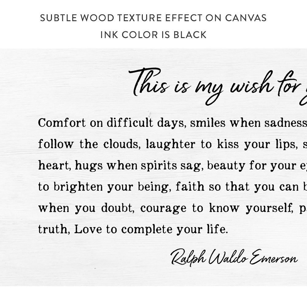 This Is My Wish For You Poem by Ralph Waldo Emerson