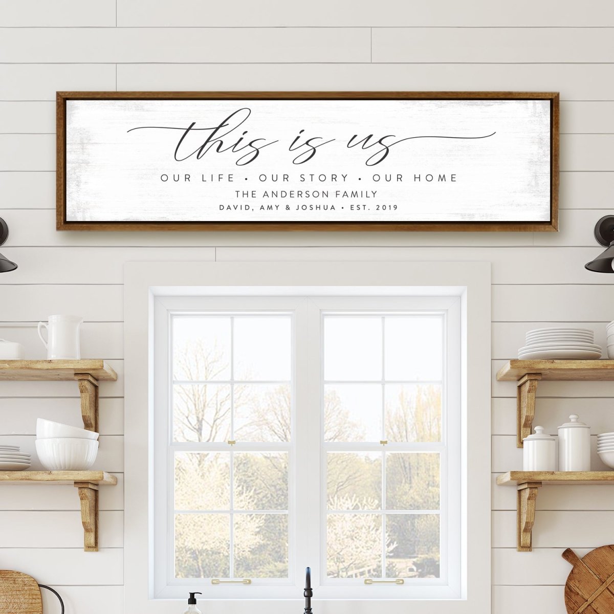 This Is Us Canvas Wall Art Above Kitchen Sink - Pretty Perfect Studio