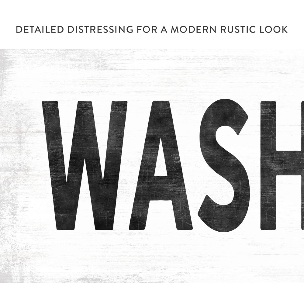 Wash and Dry Laundry Sign Wall Art - Pretty Perfect Studio