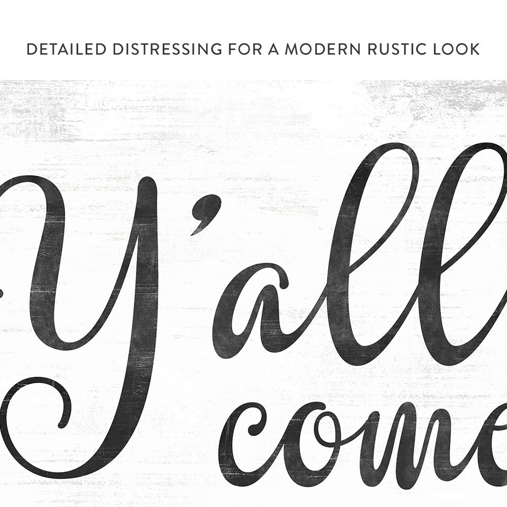 Y'all Come Eat Canvas Sign – Pretty Perfect Studio