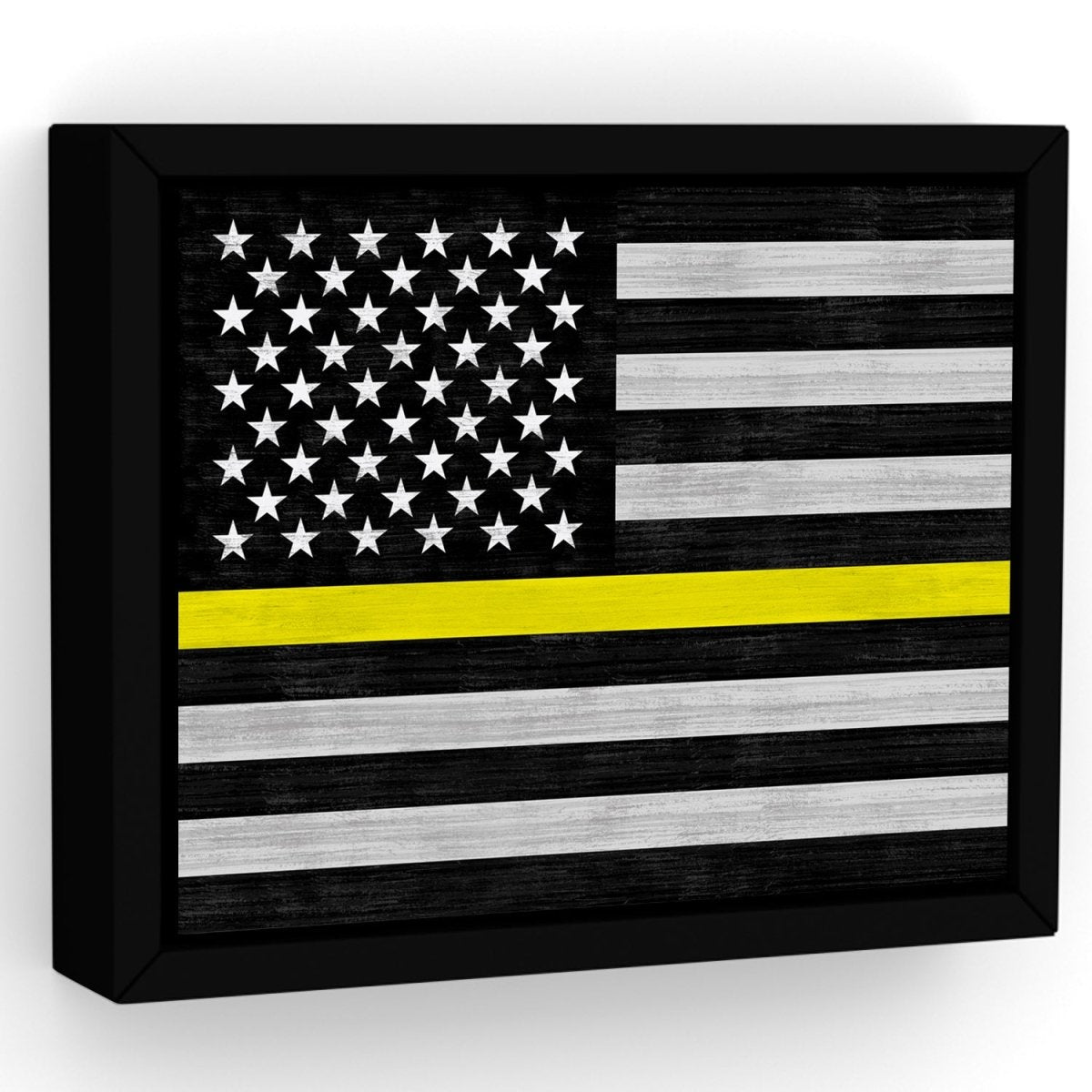 Yellow Line Flag Canvas Sign - Pretty Perfect Studio