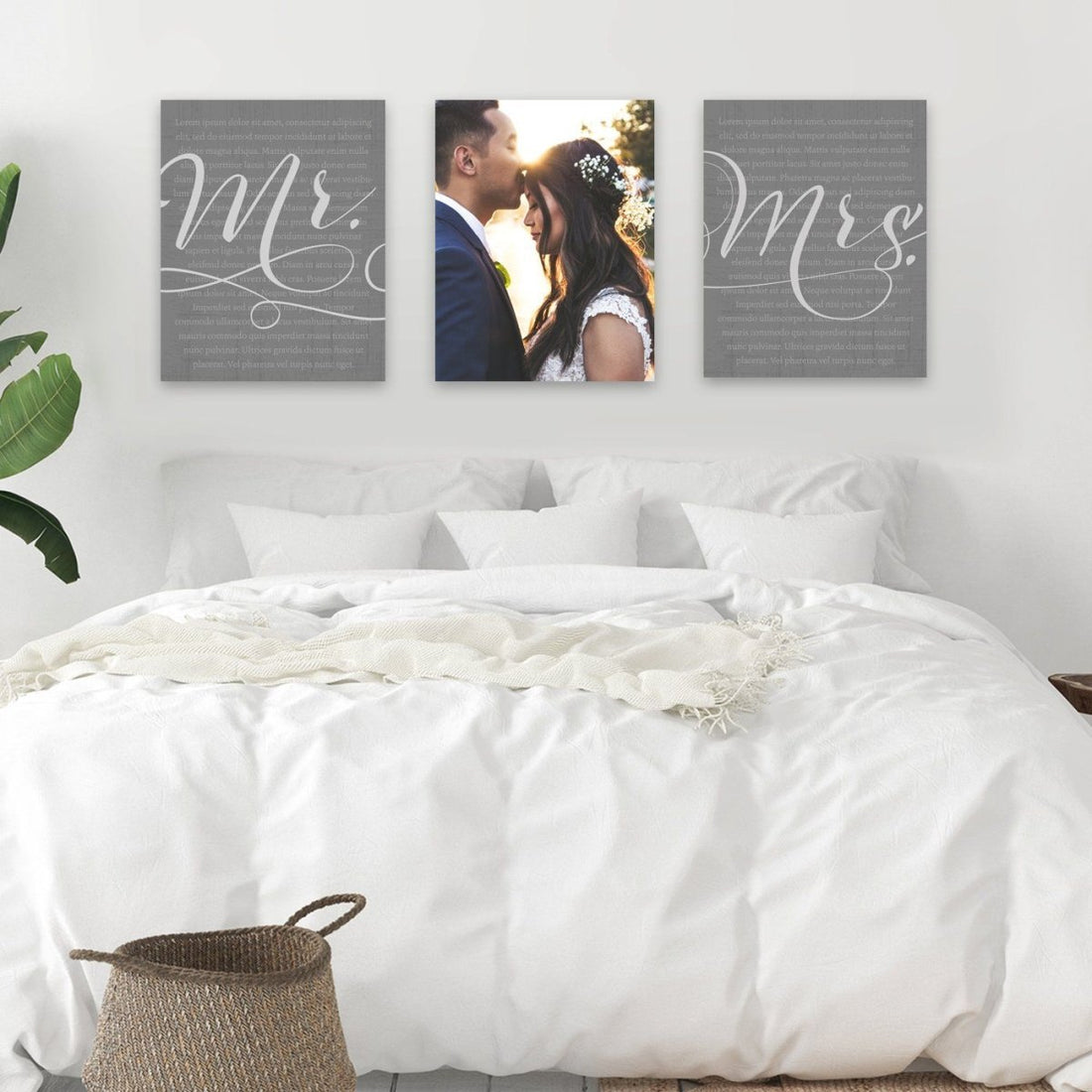 His and Her Custom Wedding Vows Panel Signs - Pretty Perfect Studio