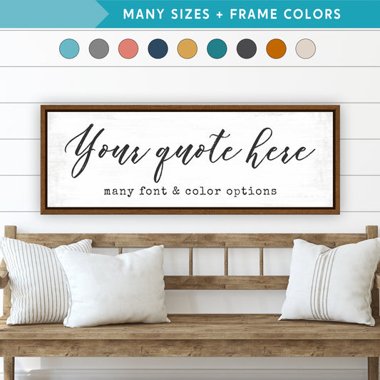 Custom Text on Canvas Wall Art for Personalized Gifts