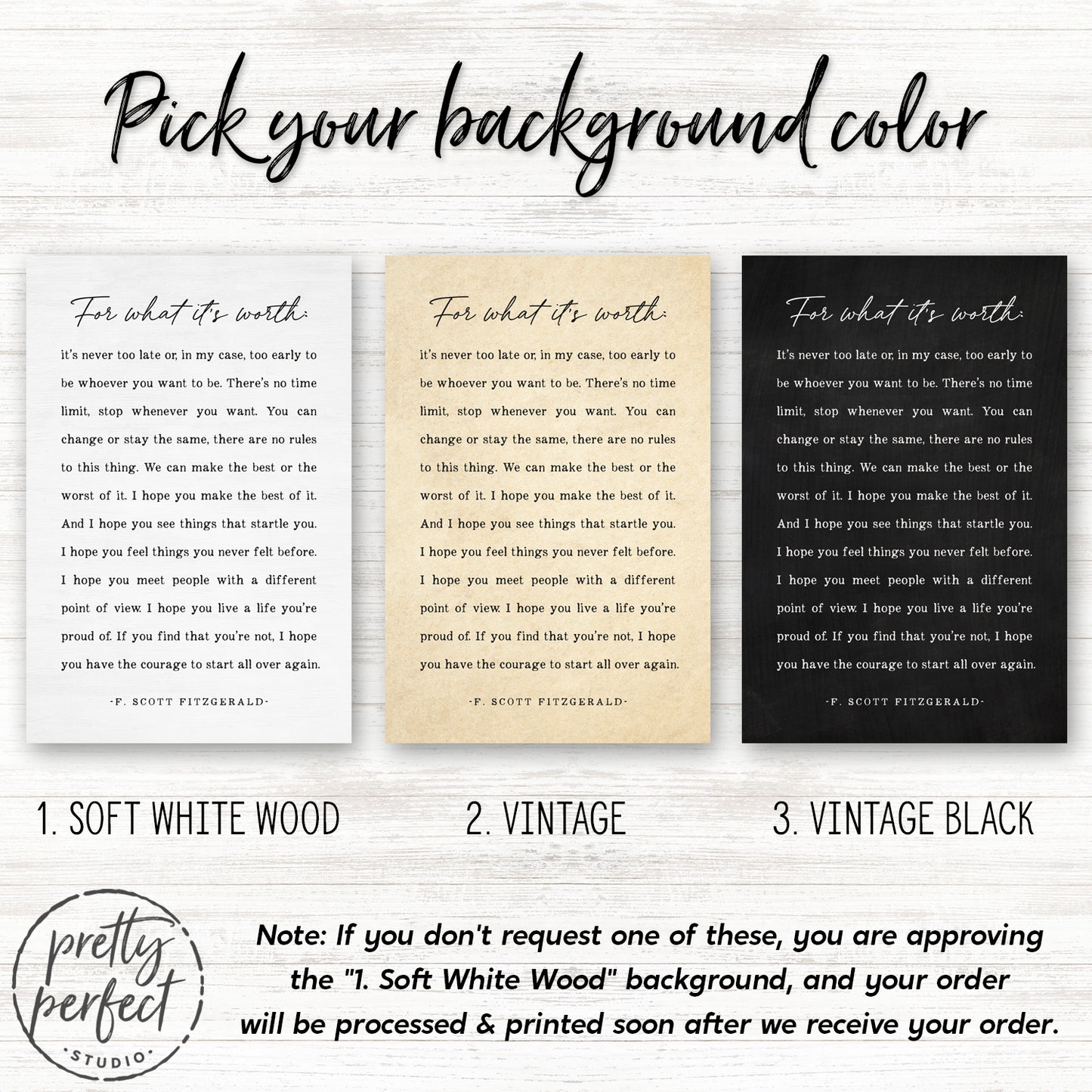 F. Scott Fitzgerald Quote Sign