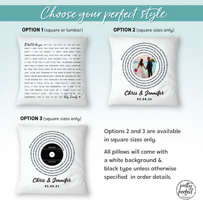 Personalized Song Lyrics Pillows