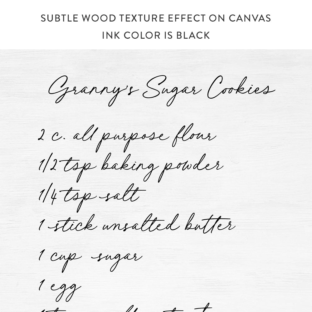 Handwritten Recipe Sign | Personalized Family Recipe Gift | Recipe Keepsake Wall Art