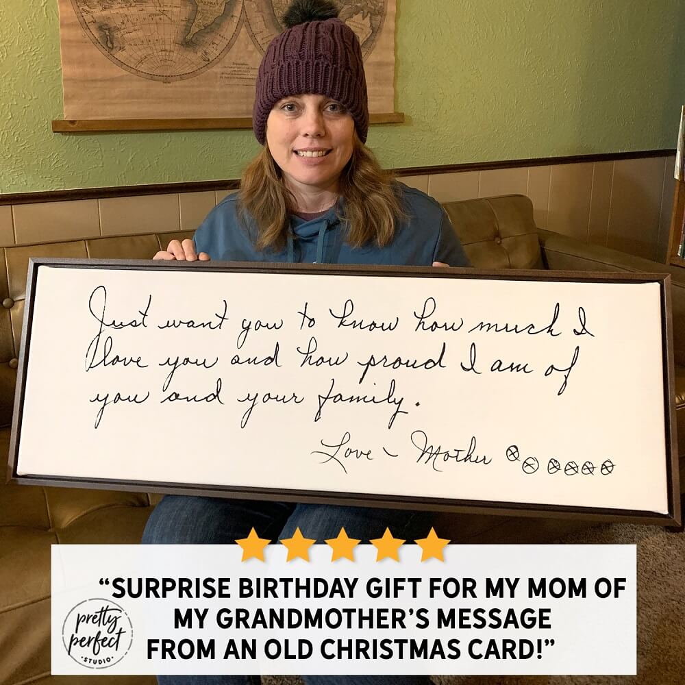 Custom canvas sign with 'Love Mother' quote, perfect for home décor