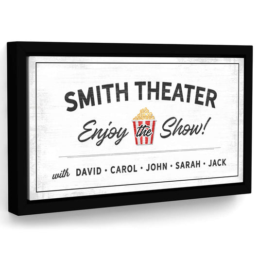 Enjoy The Show Movie Lounge Custom Name Sign