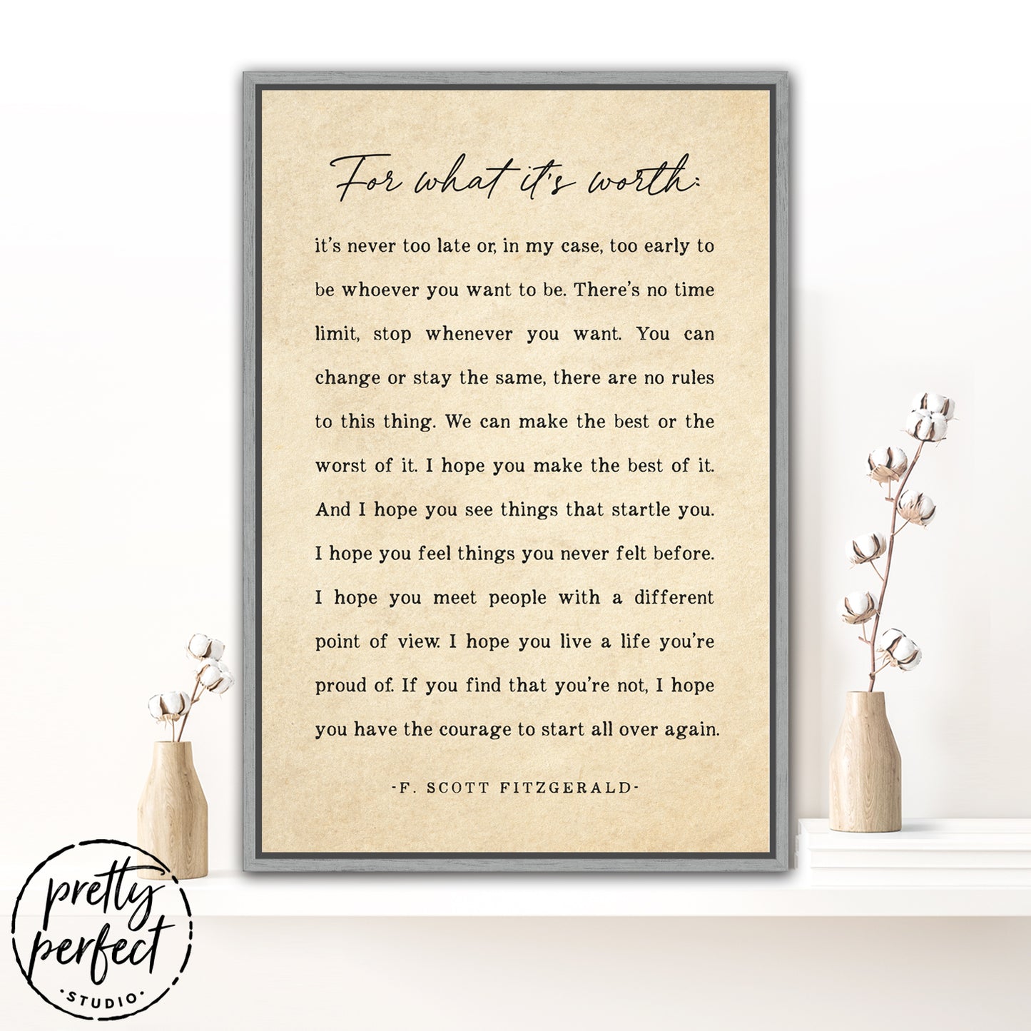 F. Scott Fitzgerald Quote Sign