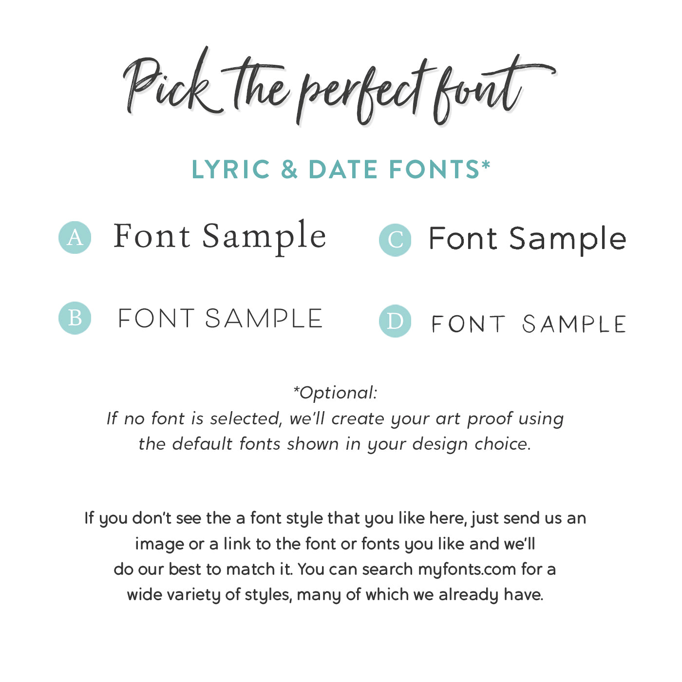 Custom Song Lyrics Print Wall Art