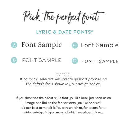 Custom Song Lyrics Print Wall Art