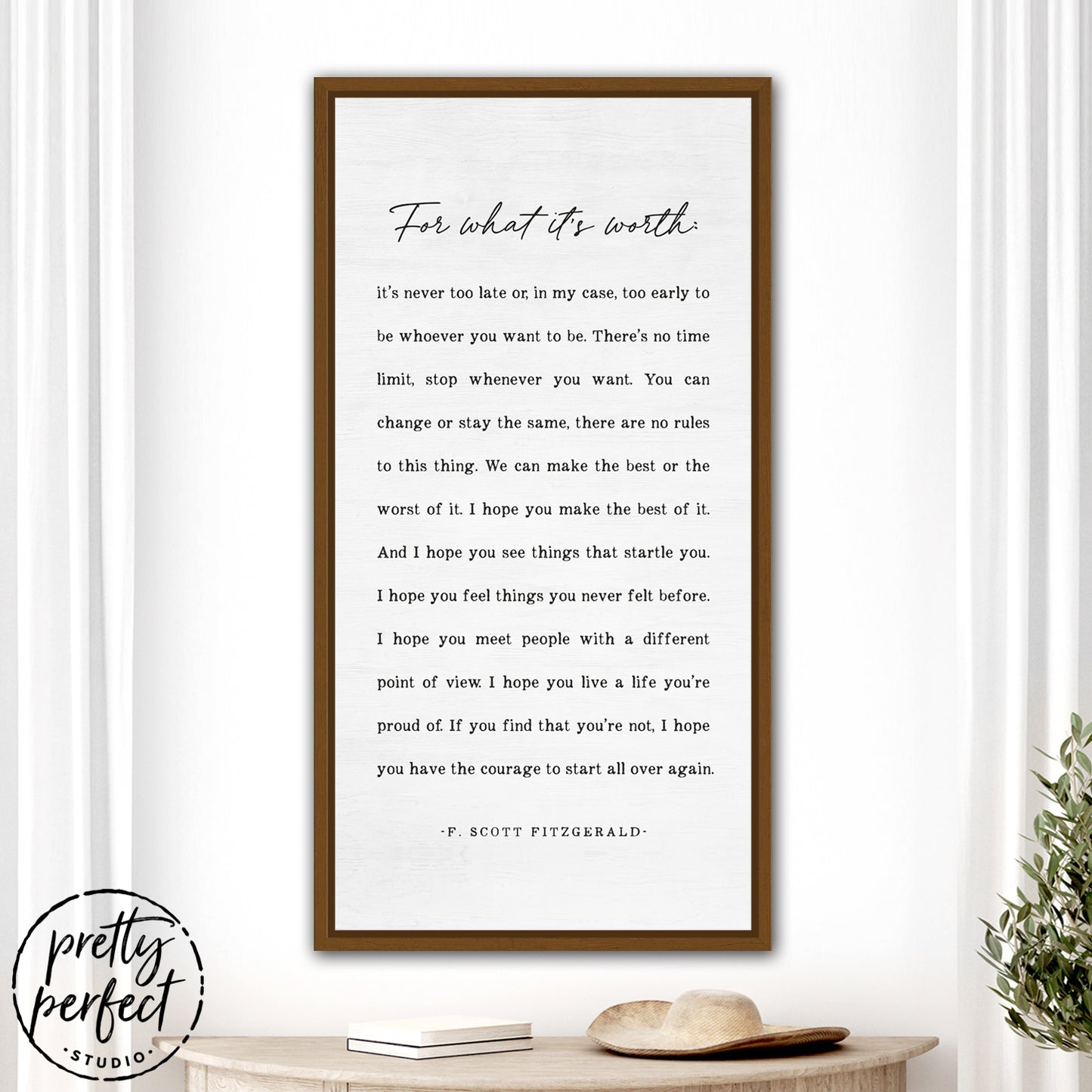 F. Scott Fitzgerald Quote Sign