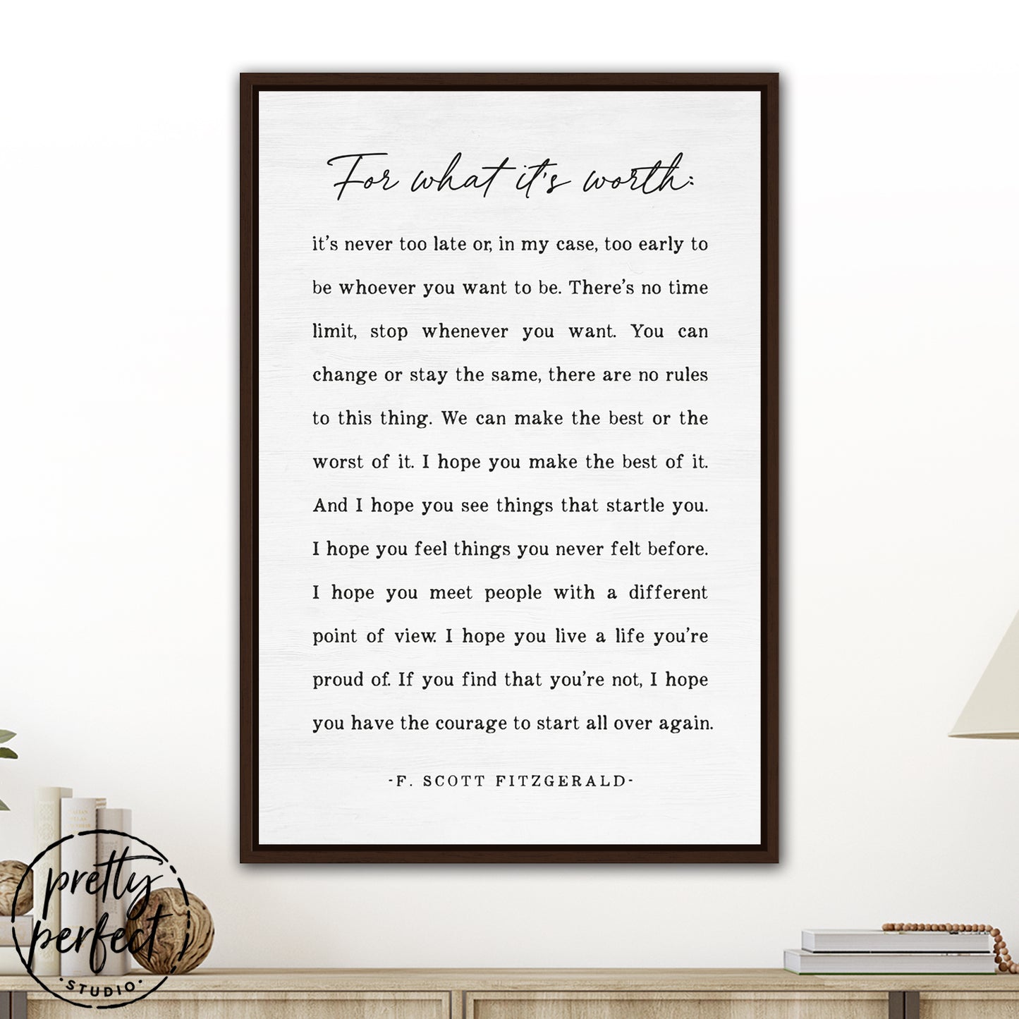 F. Scott Fitzgerald Quote Sign