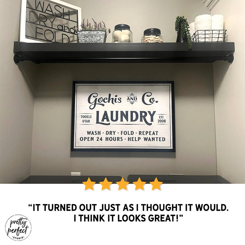 Custom Laundry Room Sign | Personalized Laundry Sign Canvas