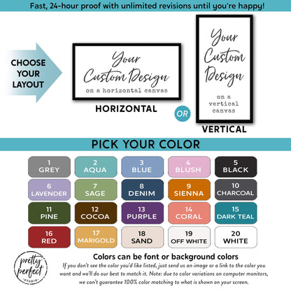 Personalized Canvas Wall Art With Custom Quote