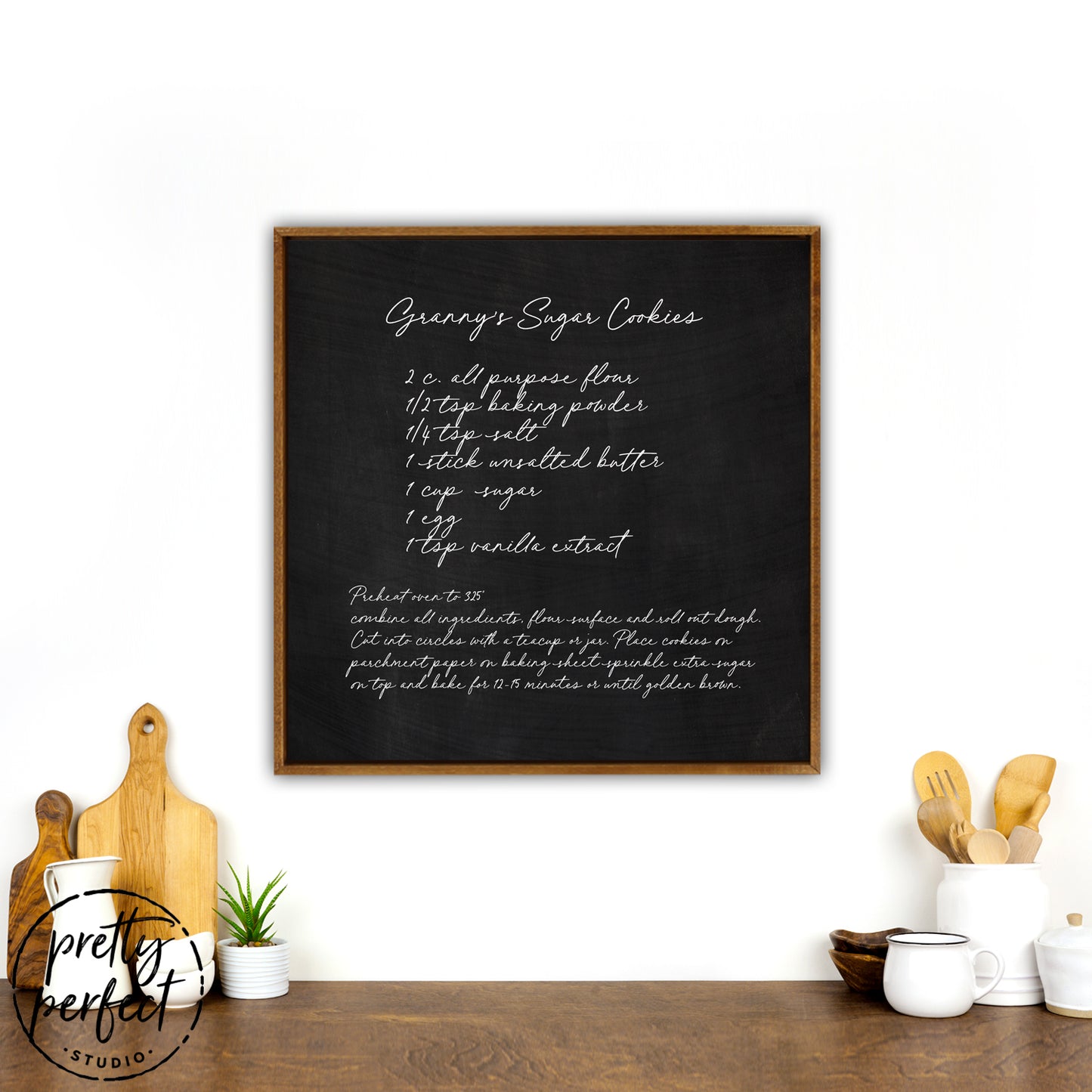 Personalized Handwritten Family Recipe Sign