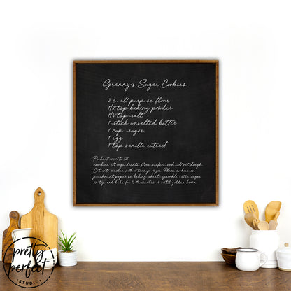 Personalized Handwritten Family Recipe Sign