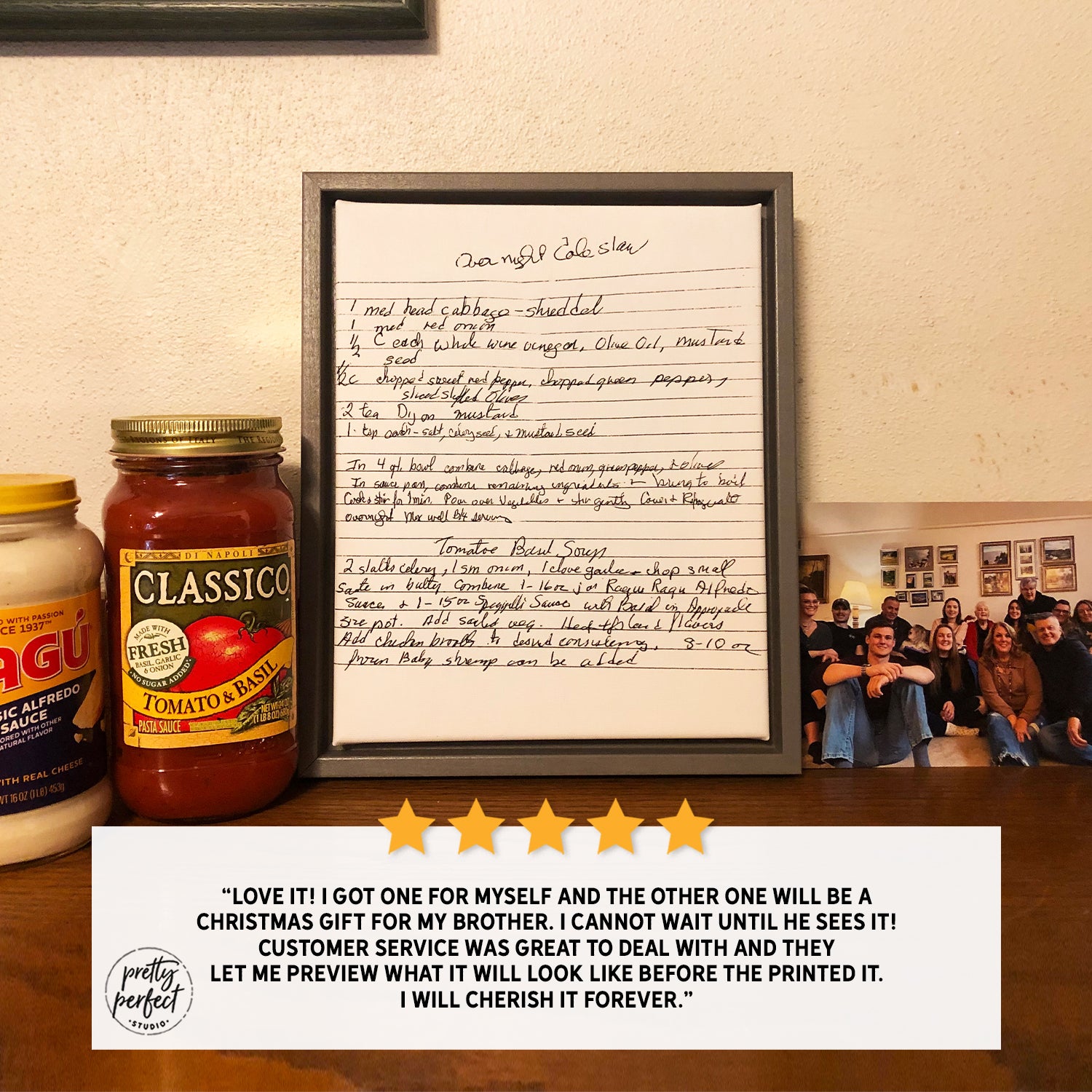 Personalized Handwritten Family Recipe Sign