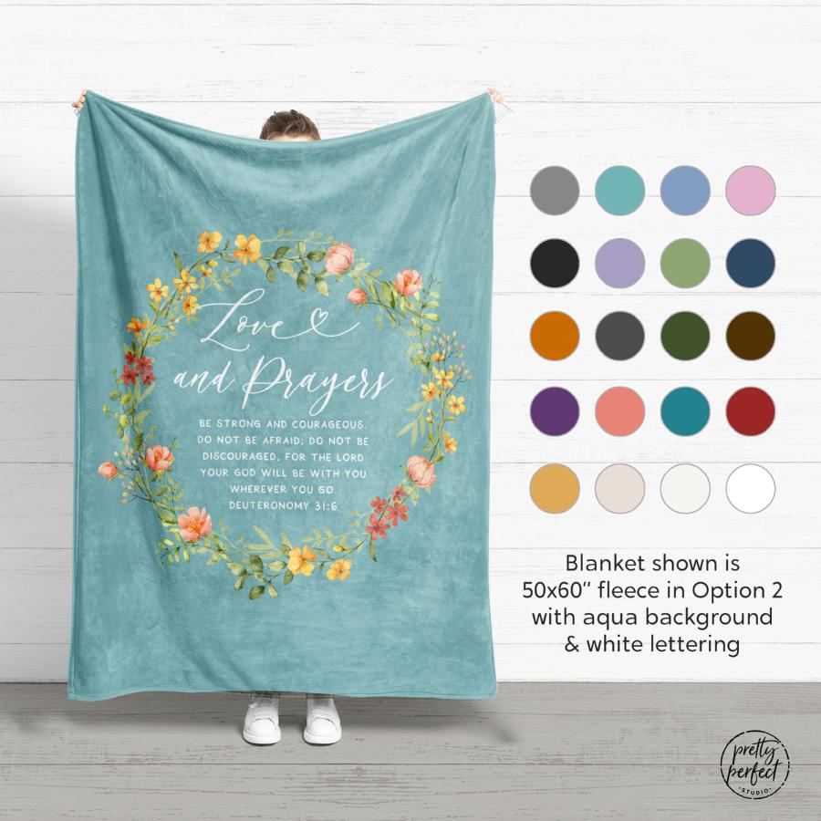 Christian Woven Blanket Scripture with Personalization - Christian Gifts for Women - Scripture Blanket for Girls - Bible Verse Blanket