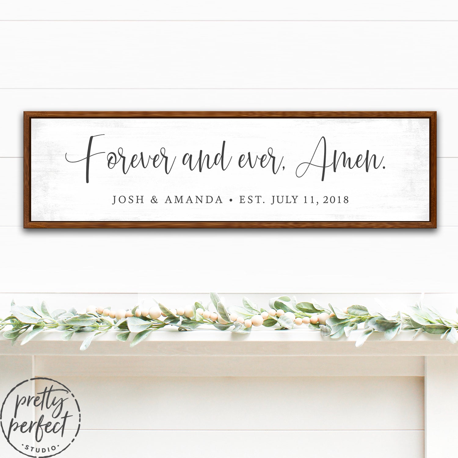 Forever And Ever Amen Personalized Canvas Wall Art