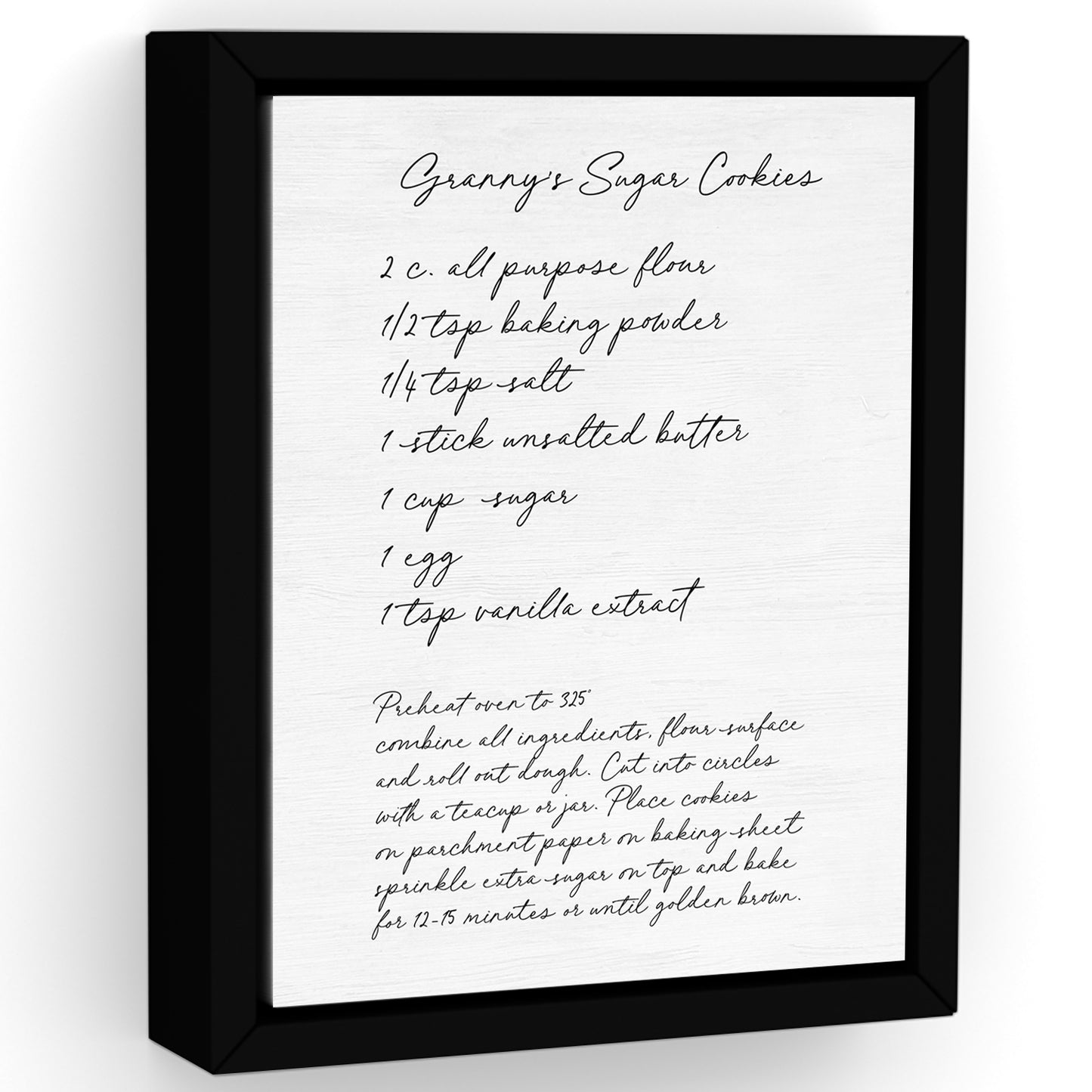 Personalized Handwritten Family Recipe Sign