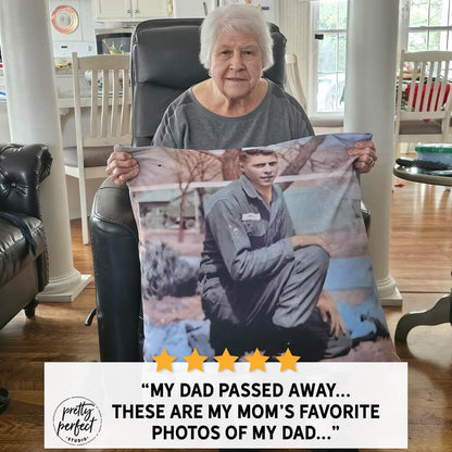 Personalized photo pillow gift for family with high quality design