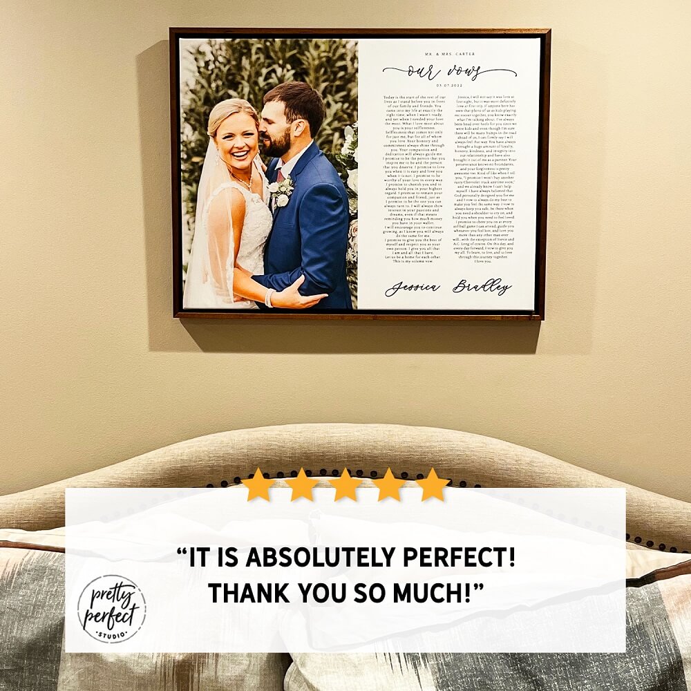 Our Vows Wall Art Personalized