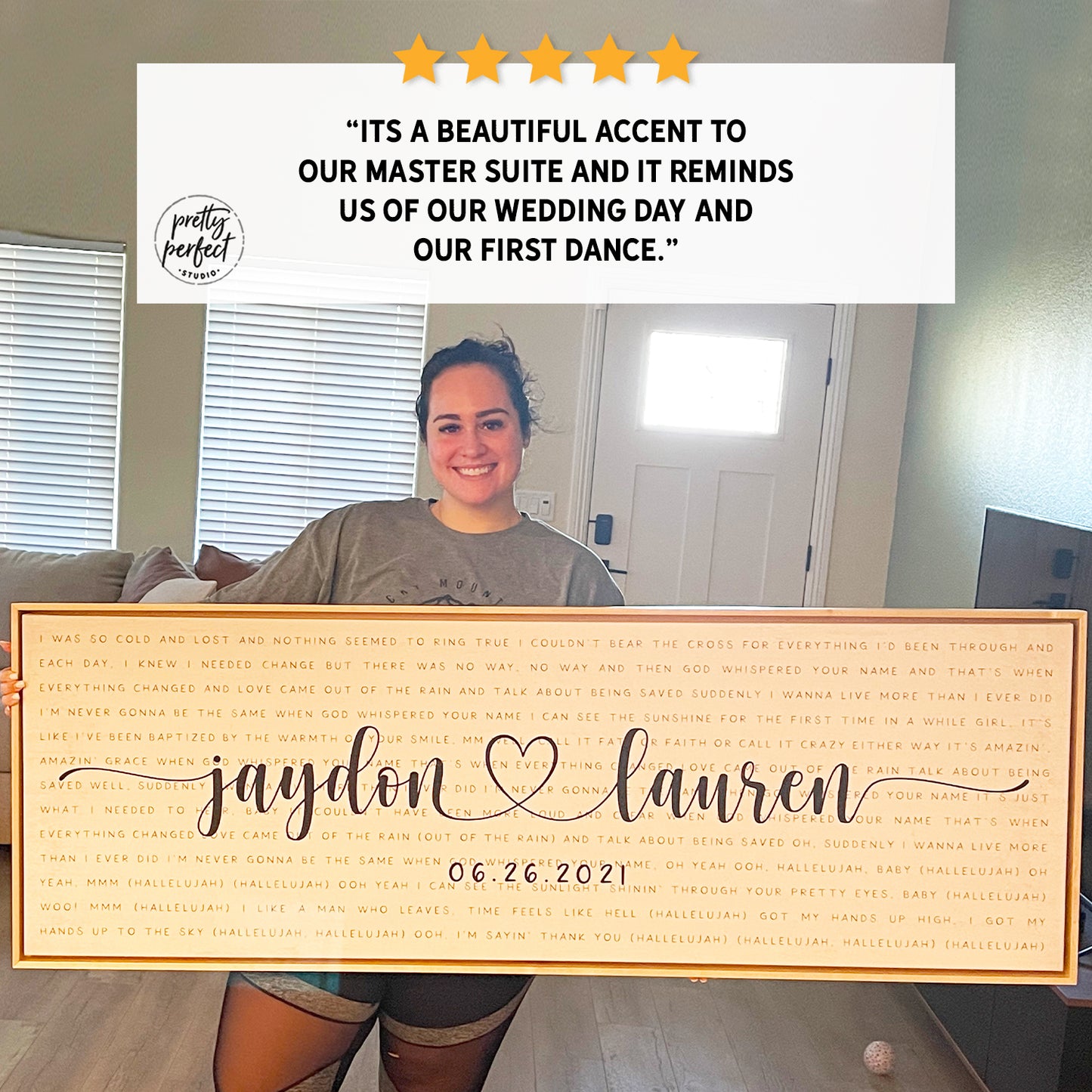 Custom Song Lyrics Print Wall Art