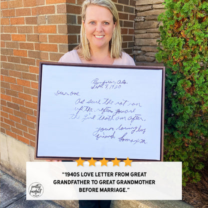 Personalized Handwriting Sign of Loved Ones Actual Hand Written Note on Canvas