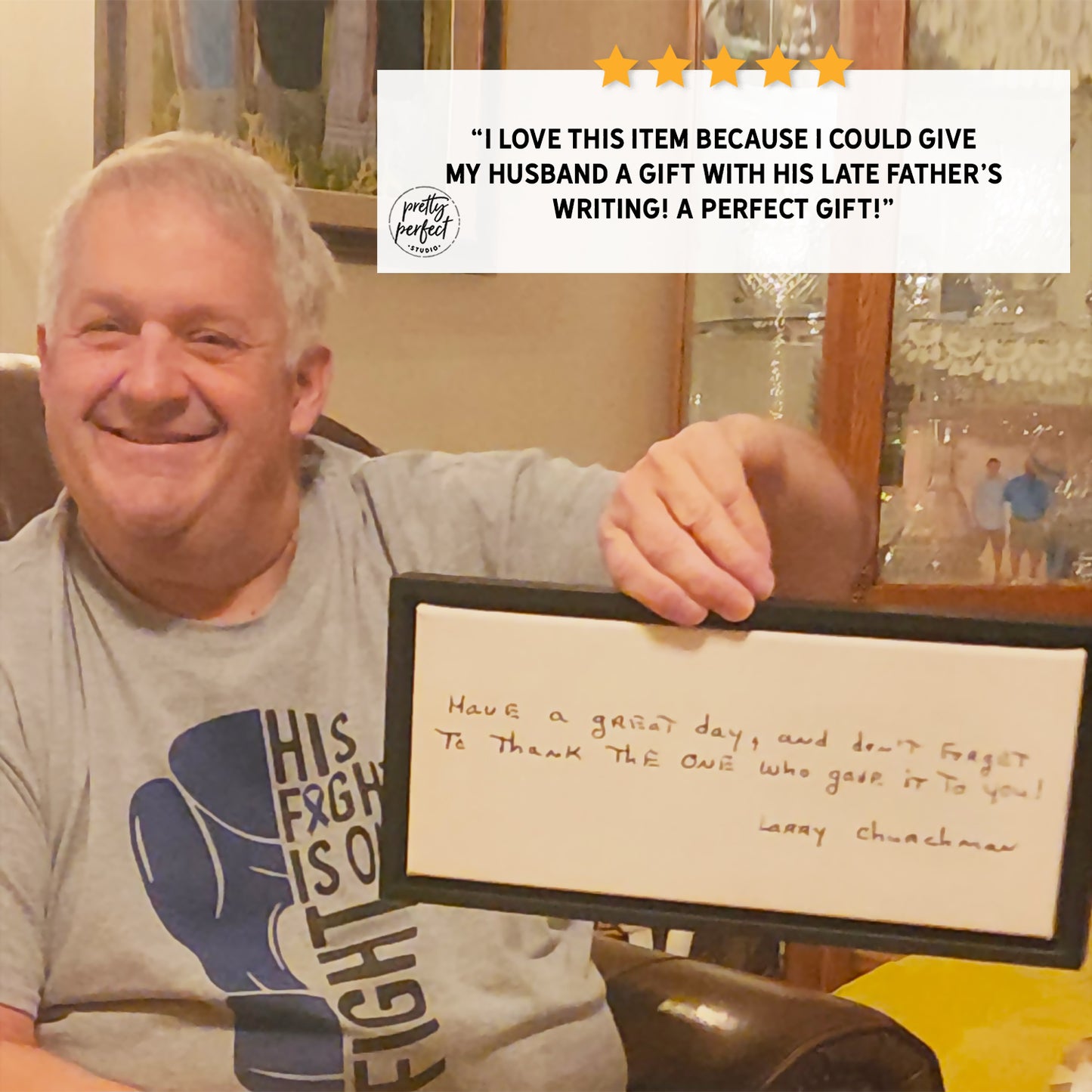 Personalized Handwriting Sign of Loved Ones Actual Hand Written Note on Canvas