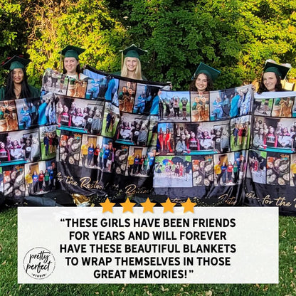 Custom Text Blankets Personalized Fleece Throw Blankets for Kids and Adults with Company Logos, Names, or Family & Friends Pictures